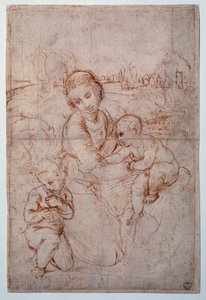 De Maagd van Prins Esterhazy Studie door Raphael