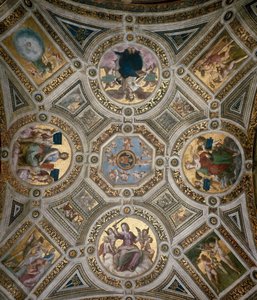 Plafond in Stanza della Segnatura door Raphael