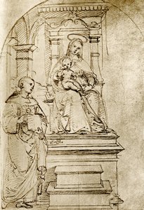 Madonna op de troon door Raffaello Sanzio Raphael