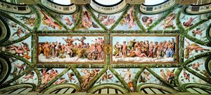 Loggia di Amore e Psiche, Villa Farnesina, 1517-1518 door Raphael