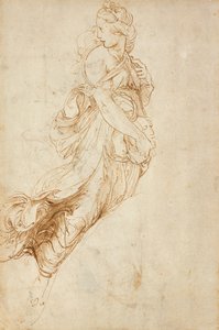 Recto: Studie voor de figuur van Melpomene