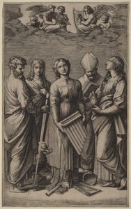 De heilige Cecilia door Raphael
