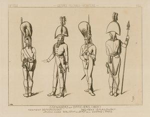 Russische grenadiers en officieren, 1801 door Raphael Jacquemin