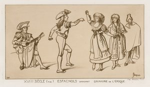 Spaanse dansers aan het einde van de 18e eeuw door Raphael Jacquemin