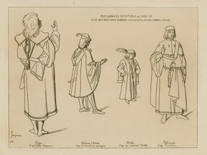 Venetiaanse karakters uit 1480-95 door Raphael Jacquemin