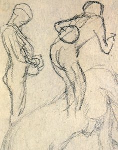 Naaktstudie, c. 1905 door Raphael Kirchner