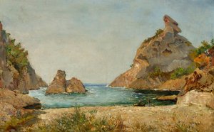 Uitzicht op de baai van Figuerolles, La Ciotat, Bouches du Rhone door Raphael Luc Ponson