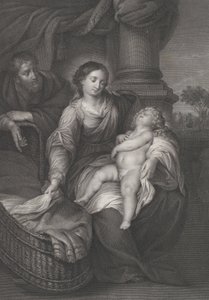 De Heilige Familie, met het slapende Christuskind op de schoot van de Maagd, ca. 1778-86