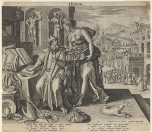 Eer, 1591 door Raphael Sadeler the Elder