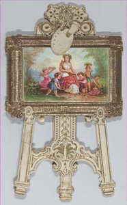Valentijn - Staande ezel, chromolithografische familie