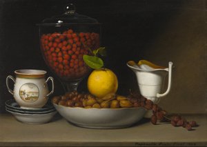 Stilleven - Aardbeien, noten, c.1822