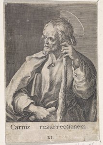 Apostel Jakobus de Mindere door Raphaël Sadeler (I)