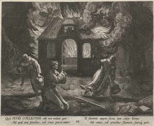 Heilige Petrus Coelestinus als kluizenaar