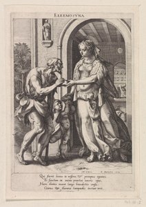 Liefdadigheid door Raphaël Sadeler (I)