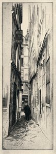 Rue du Chat Qui Peche, 1915 door Raymond Ray Jones
