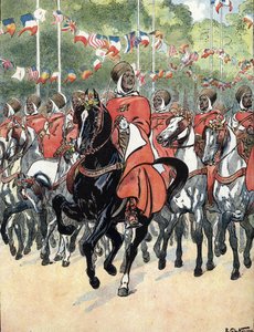 Eerste Wereldoorlog: overwinningsparade op de Champs Elysees door Raymond de la Neziere