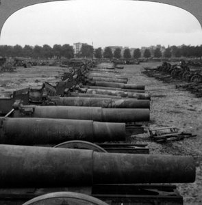 Veroverde Duitse kanonnen, Brussel, België, Eerste Wereldoorlog, 1914-1918