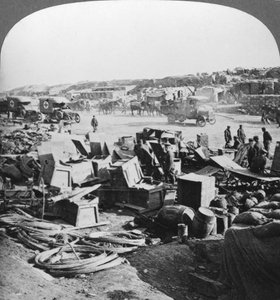 Voorzieningen geland bij Suvla Bay, Turkije, Gallipoli landingen, Eerste Wereldoorlog, 1915 door Realistic Travels Publishers