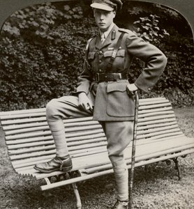 De Prins van Wales in militair uniform, Frankrijk, Eerste Wereldoorlog, 1914-1918