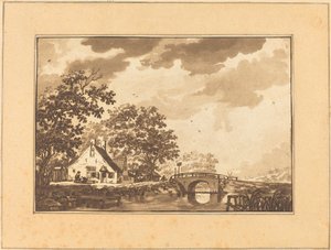 Landschap door Regina Schönecker after Jacob Cats