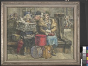 Hauptmann moet sterven (eitempera op masonite)