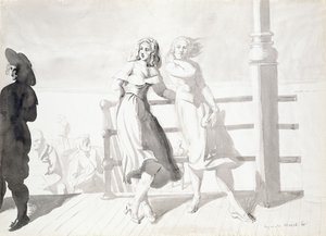Op de promenade door Reginald Marsh