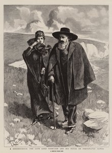 A Reminiscence, the Late Lord Tennyson and his Nurse on Freshwater Downs (gravure) door Reginald Thomas Cleaver