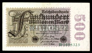 Papiermark van de Weimarrepubliek, hyperinflatieperiode na de Eerste Wereldoorlog (1921-24) door Reichsbankdirektorium Berlin