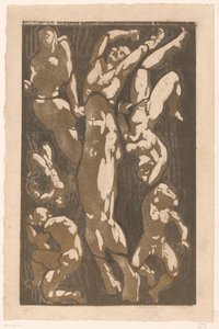 Compositie met zes menselijke figuren