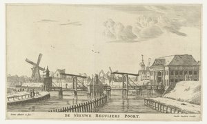 Gezicht op de Derde Regulierspoort te Amsterdam