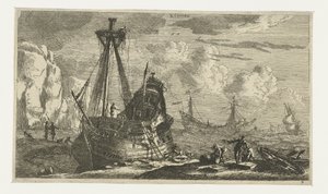 Onttakeld zeilschip