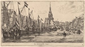 Roowaensche Kade door Reinier Nooms, called Zeeman