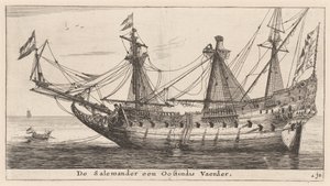 De "Salemander," een Oost-Indisch koopvaardijschip door Reinier Nooms, called Zeeman