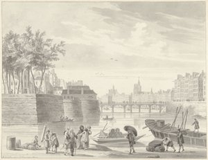 Gezicht op de Pont Rouge, Parijs