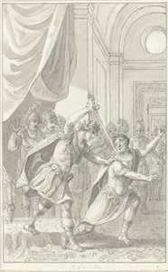 Keizer Diocletianus vermoordt Aper