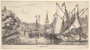 De Appelmarkt, uit Zichten in Amsterdam, plaat 6, ca. 1659-62