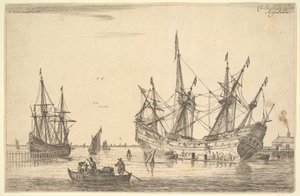 Mannen die de romp van een schip breeuwen
