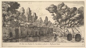 De Tuin van M. de Nue Buiten de Buitenwijk van S. Marceau bij Parijs, 17e eeuw door Reinier Zeeman