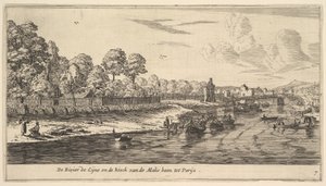 De Rivier de Seine bij de Bocht van de Mall, 17e eeuw door Reinier Zeeman