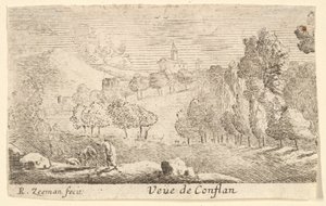 Gezicht op Conflans door Reinier Zeeman