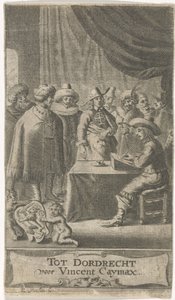 Koopman aan schrijftafel