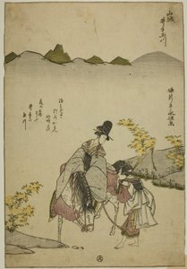 De Ide Juweelrivier in de Provincie Yamashiro (Yamashiro Ide no Tamagawa), uit een ongetitelde serie van Zes Juweelrivieren door Rekisentei Eiri