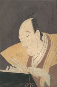 De Jo-ruri verteller Tomimoto Buzendaya, ca. 1795 door Rekisentei Eiri