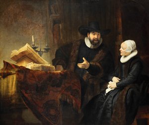 The Mennonite Preacher Cornelis Claesz Anslo (1592-1646) and his Wife Aeltje Gerritsdr Schouten door Rembrandt