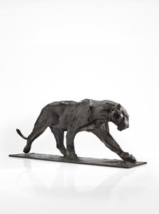 Panter lopend, achterpoot opgetild, c.1904 (gepatineerd brons)