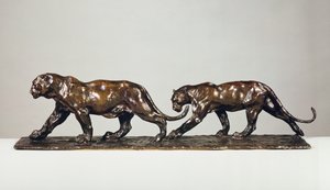 Twee Jaguars (brons)