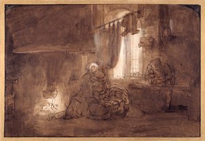 De Heilige Familie in de werkplaats van de timmerman