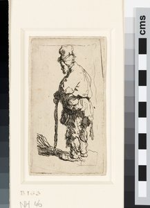 Bedelaar leunend op een stok, c.1630