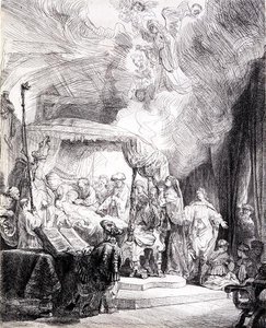 De dood van de Maagd door Rembrandt Harmensz. van Rijn