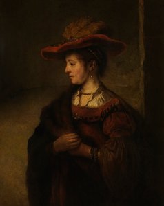Portret van Saskia van Uylenburgh door Rembrandt Harmensz. van Rijn